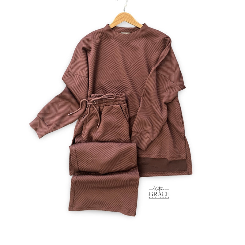 "Aimee" Textured Separates, Espresso