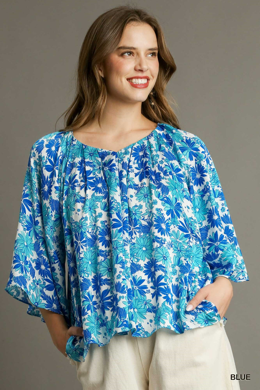"Beatrice" Floral Blouse - The Katie Grace Boutique