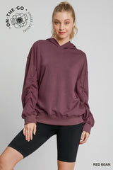 "Eliss" Ruched Sleeve Pullover, Luxe Knit - The Katie Grace Boutique