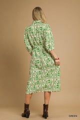 "Sunnie" Button Down Midi Dress - The Katie Grace Boutique