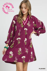 "Plumria" Floral Dress