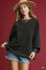 "Macey" Mineral Oversized Top