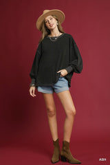"Macey" Mineral Oversized Top