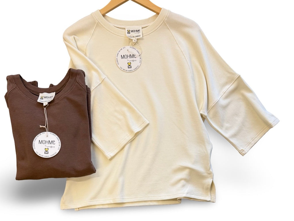 "Maria" 3/4 Top, 2 colors - The Katie Grace Boutique