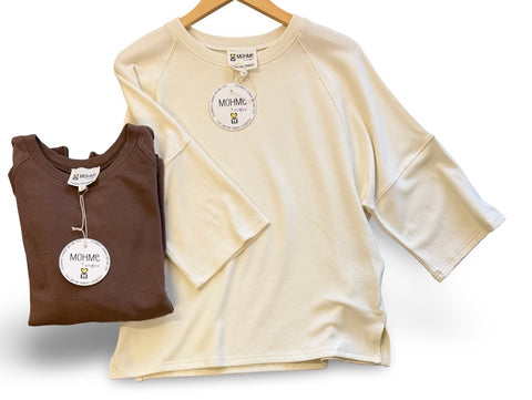 "Maria" 3/4 Top, 2 colors - The Katie Grace Boutique