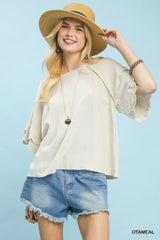 "Darlene" Linen Blend Top