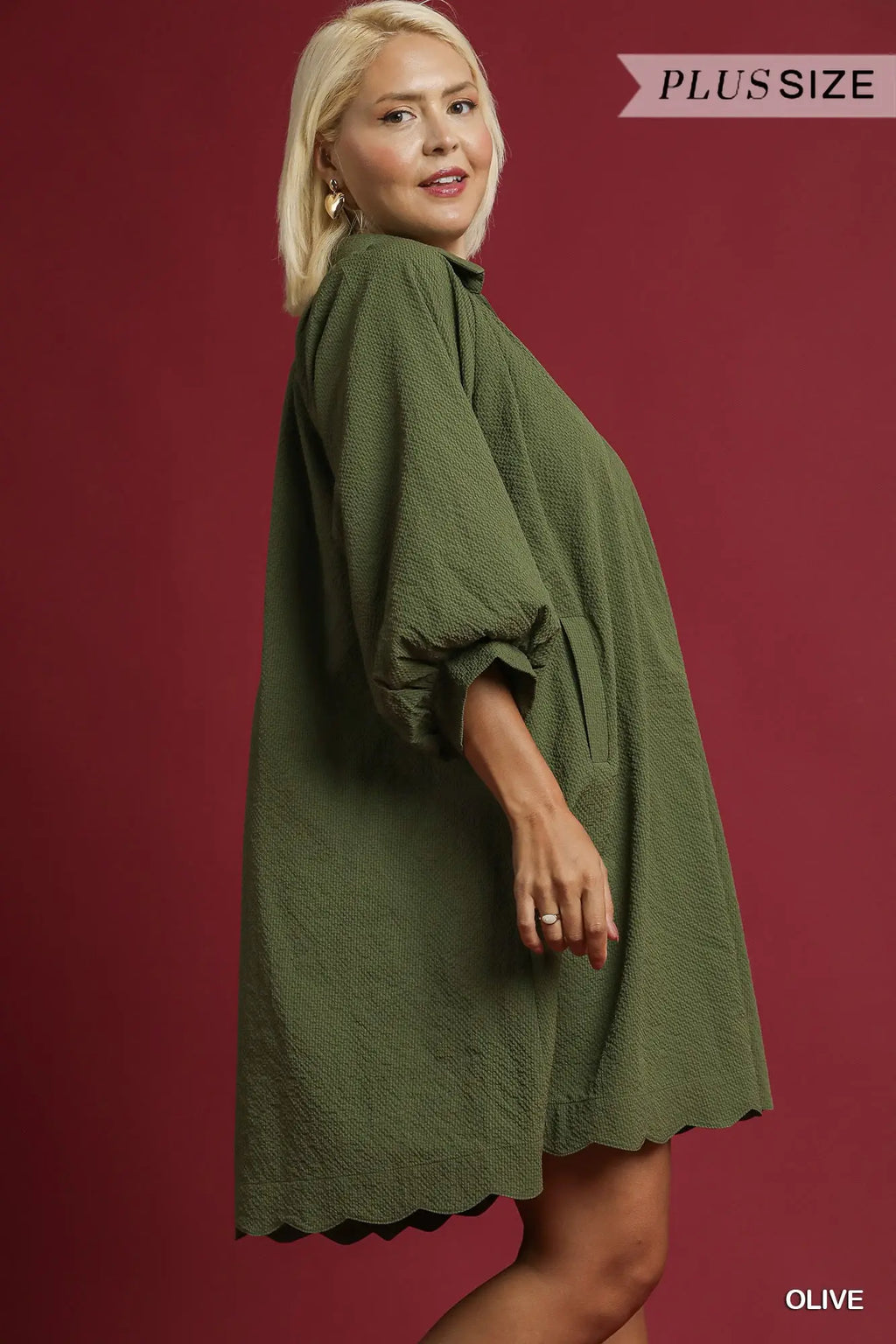 "Carrie" Textured Dress, 2 colors Plus