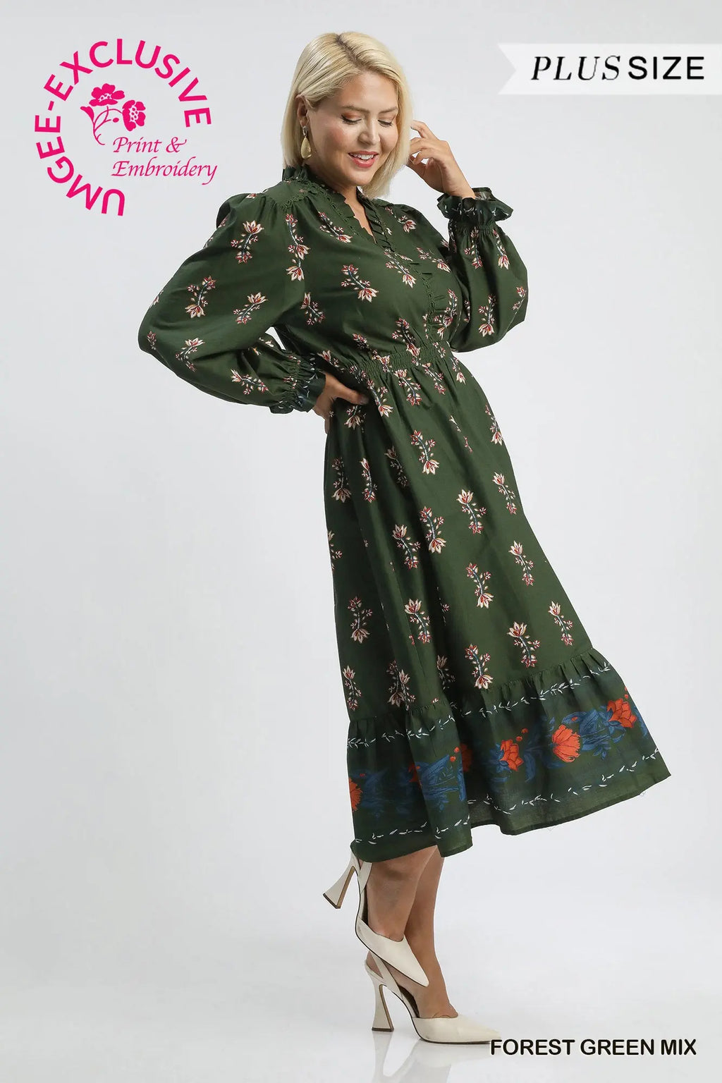 "Constance" Midi Dress, Plus - The Katie Grace Boutique