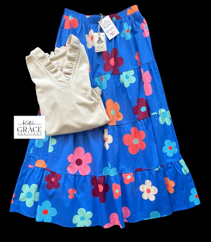 "Ariella" Tiered Skirt - The Katie Grace Boutique