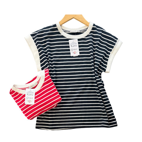 "Lacey" Striped Tee, 2 colors