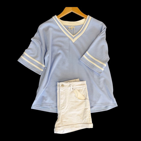 "Misty"  V neck Top - The Katie Grace Boutique