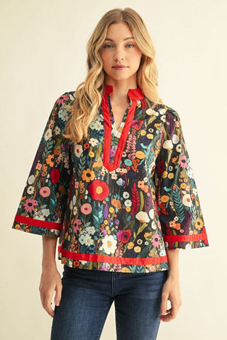 "Poppy" Floral Blouse