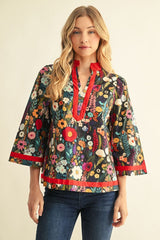 "Poppy" Floral Blouse