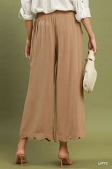 "Leesa" Wide Leg with Scallops Hem