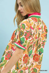 "Twiggy" Paisley Print Dress