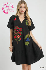 "Evelyn" Embroidered Dress