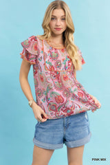 "Layla" Paisley Blouse - The Katie Grace Boutique