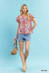 "Layla" Paisley Blouse - The Katie Grace Boutique