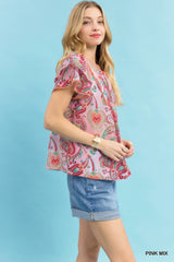 "Layla" Paisley Blouse - The Katie Grace Boutique