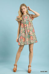 "Audrey" Paisley Dress