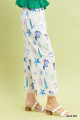 "Shelly" Cropped Sea Motif - The Katie Grace Boutique