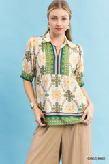 "Ginger" Printed Blouse