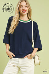 "Gracie" Ribbed Top, 2 colors - The Katie Grace Boutique