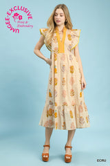 "Summer" Floral Midi Dress
