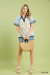 "Daisy" Mix Print Blouse
