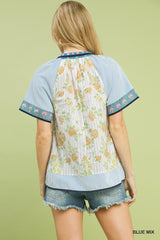 "Daisy" Mix Print Blouse