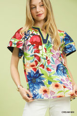 "Meadow" Floral Blouse - The Katie Grace Boutique