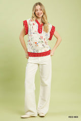 "Vivian" Cap Sleeve Blouse