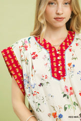 "Vivian" Cap Sleeve Blouse