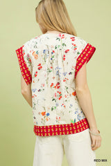 "Vivian" Cap Sleeve Blouse