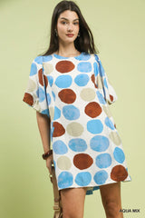 "Roxy" Abstract Dot Dress