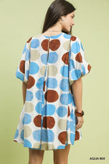 "Roxy" Abstract Dot Dress