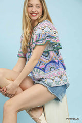 'Paisley" Printed Top - The Katie Grace Boutique