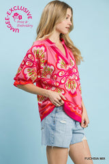 "Bianca" Printed Blouse