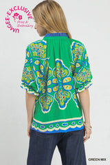 "Twiggy" Bold Blouse - The Katie Grace Boutique