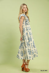 "Sophie" Paisley Midi Dress - The Katie Grace Boutique