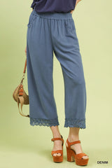 "Charlotte" Linen Blend Pants, 2 colors - The Katie Grace Boutique