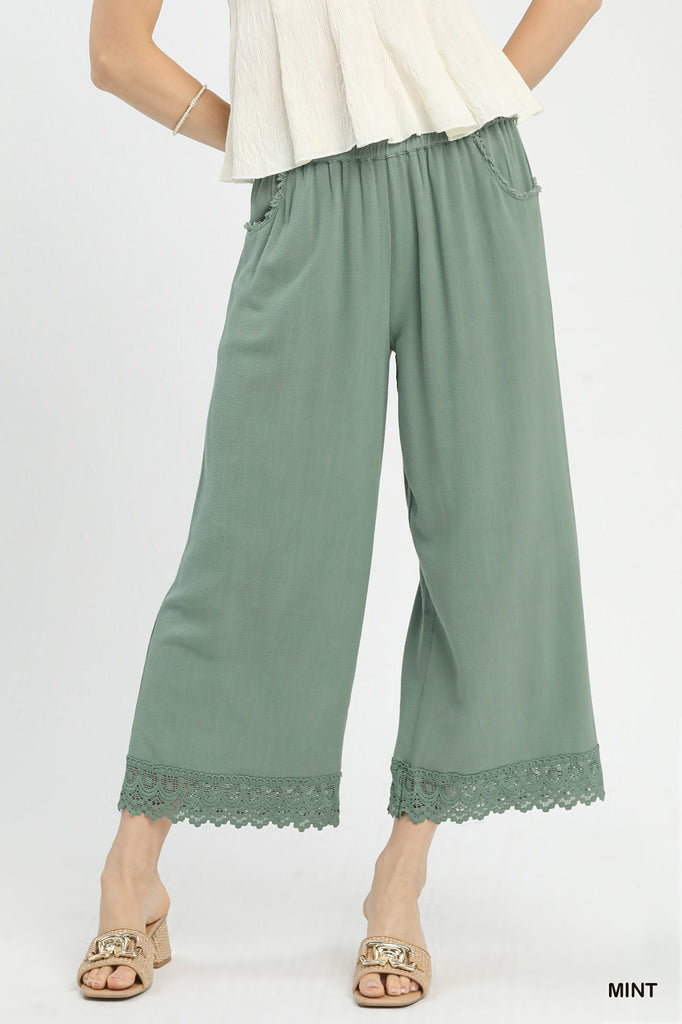 "Charlotte" Linen Blend Pants, 2 colors - The Katie Grace Boutique