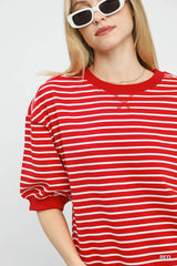 "Starr" Striped Pullover - The Katie Grace Boutique