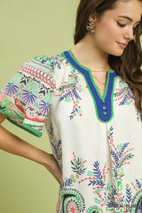 "Camille" Paisley Flutter Dress