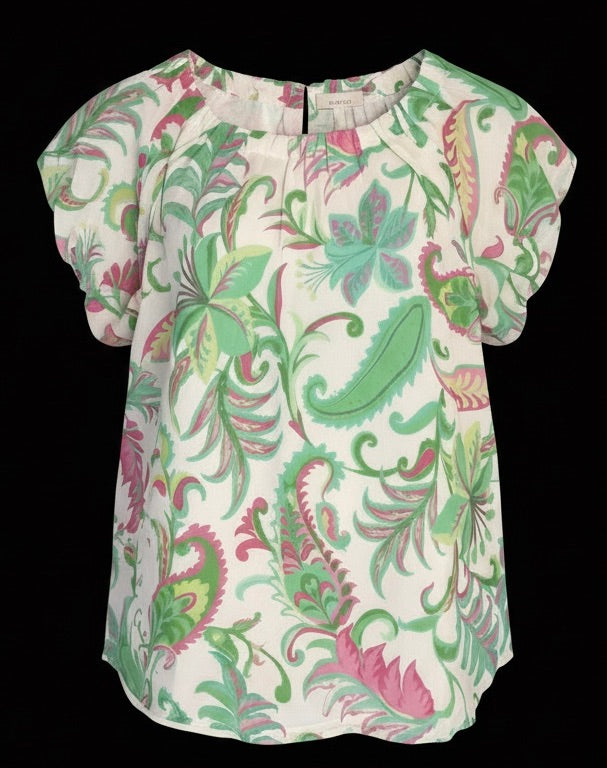 "Talita" Tropic Paisley Top - The Katie Grace Boutique