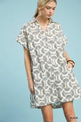 "Clara" Scalloped  Detail Dress