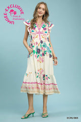 "Calista" Midi Dress - The Katie Grace Boutique