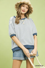 "Carly" Striped Pullover