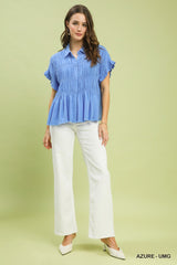 "Kirsten" Linen Blend Blouse