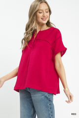 "Lily" Soft Cotton Blouse, 3 colors - The Katie Grace Boutique